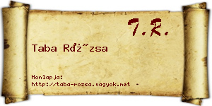 Taba Rózsa névjegykártya