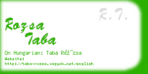 rozsa taba business card